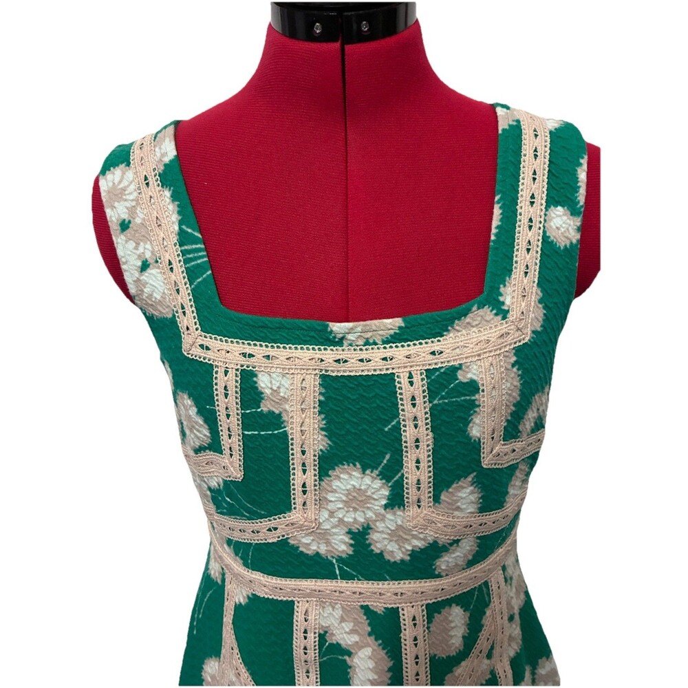 Maeve Anthropologie Green Dandelion Emma Dress Size 6 - Picture 3 of 9